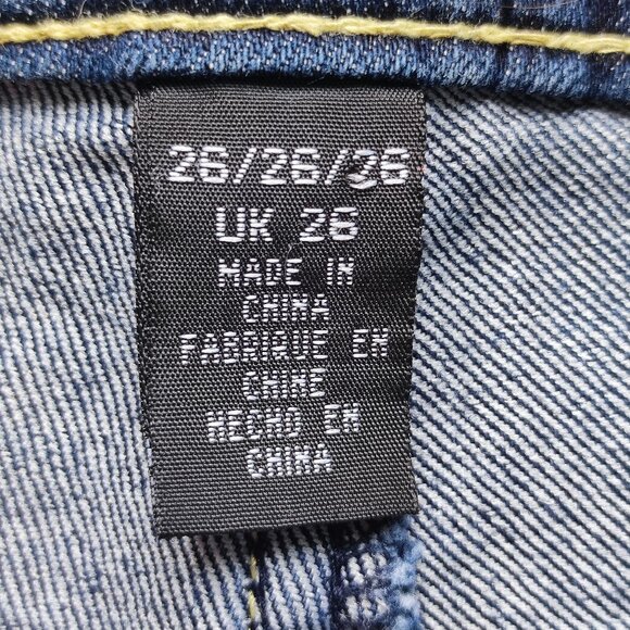 Kenneth Cole boot cut jeans women's size 26 ink blue mid-rise - Picture 6 of 16